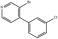 3-Bromo-4-(3-chlorophenyl)pyridine 结构式