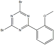 2,4-Dibromo-6-(2-methoxyphenyl)-1,3,5-triazine 结构式