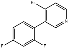 4-Bromo-3-(2,4-difluorophenyl)pyridine 结构式