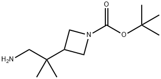 3-(1-氨基-2-甲基丙-2-基)氮杂环丁烷-1-羧酸叔丁酯 结构式