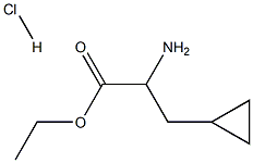 2-氨基-3-环丙基丙酸乙酯盐酸盐 结构式