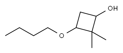 3-butoxy-2,2-dimethylcyclobutan-1-ol 结构式