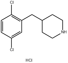 4-[(2,5-二氯苯基)甲基]哌啶盐酸 结构式