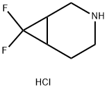 7,7-二氟-3-氮杂双环[4.1.0]庚烷盐酸盐 结构式