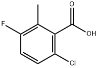 6-chloro-3-fluoro-2-methylbenzoic acid 结构式