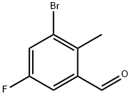 3-溴-5-氟-2-甲基苯甲醛 结构式