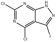 4,6-Dichloro-3-iodo-1H-pyrazolo[3,4-d]pyrimidine 结构式