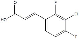 (E)-3-(3-chloro-2,4-difluorophenyl)acrylic acid 结构式