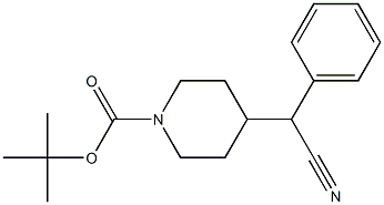 tert-butyl 4-(cyano(phenyl)methyl)piperidine-1-carboxylate 结构式