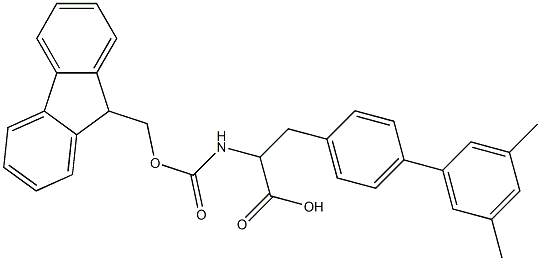 Fmoc-4-(3,5-dimethylphenyl)-DL-phenylalanine 结构式