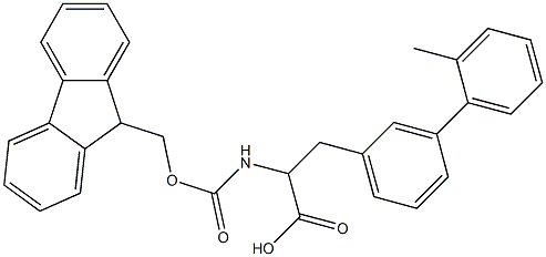 Fmoc-3-(2-methylphenyl)-DL-phenylalanine 结构式