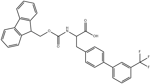 Fmoc-4-(3-trifluoromethylphenyl)-DL-phenylalanine 结构式