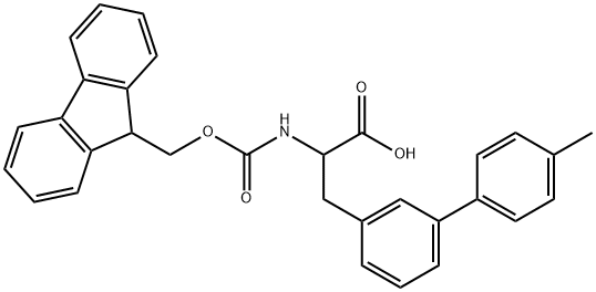 Fmoc-3-(4-methylphenyl)-DL-phenylalanine 结构式