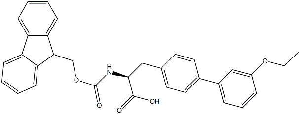 Fmoc-4-(3-ethoxy-phenyl)-L-phenylalanine 结构式