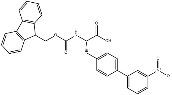 Fmoc-4-(3-nitrophenyl)-L-phenylalanine 结构式