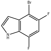 4-Bromo-5,7-difluoro-1H-indole 结构式