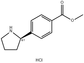 (R)-4-(吡咯烷-2-基)苯甲酸甲酯盐酸盐 结构式