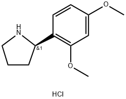 (2R)-2-(2,4-DIMETHOXYPHENYL)PYRROLIDINE HYDROCHLORIDE 结构式