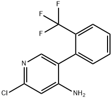 2-Chloro-4-amino-5-(2-trifluoromethylphenyl)pyridine 结构式