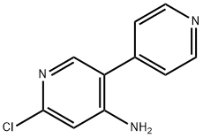 2-Chloro-4-amino-5-(4-pyridyl)pyridine 结构式