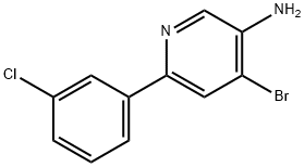 4-Bromo-3-amino-6-(3-chlorophenyl)pyridine 结构式