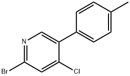 2-Bromo-4-chloro-5-(4-tolyl)pyridine 结构式
