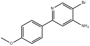 3-BROMO-4-AMINO-6-(4-METHOXYPHENYL)PYRIDINE 结构式