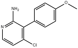 2-Amino-4-chloro-3-(4-methoxyphenyl)pyridine 结构式