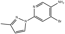 4-Bromo-3-amino-6-(3-methyl-1H-pyrazol-1-yl)pyridine 结构式