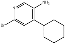 2-Bromo-5-amino-4-(cyclohexyl)pyridine 结构式