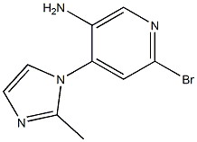 2-Bromo-5-amino-4-(2-methylimidazol-1-yl)pyridine 结构式