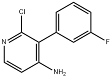 2-CHLORO-4-AMINO-3-(3-FLUOROPHENYL)PYRIDINE 结构式