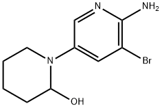 2-Amino-3-bromo-5-(2-hydroxypiperidin-1-yl)pyridine 结构式