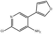 2-Chloro-4-amino-5-(3-furyl)pyridine 结构式