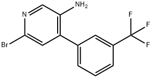 2-Bromo-5-amino-4-(3-trifluoromethylphenyl)pyridine 结构式