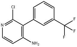 2-CHLORO-4-AMINO-3-(3-TRIFLUOROMETHYLPHENYL)PYRIDINE 结构式