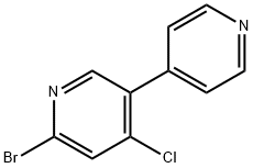 2-Bromo-4-chloro-5-(4-pyridyl)pyridine 结构式