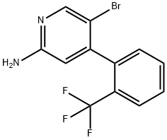 2-Amino-5-bromo-4-(2-trifluoromethylphenyl)pyridine 结构式