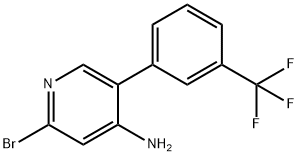 2-Bromo-4-amino-5-(3-trifluoromethylphenyl)pyridine 结构式