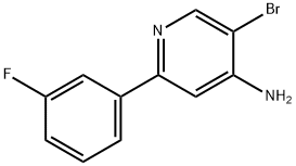 5-BROMO-2-(3-FLUOROPHENYL)PYRIDIN-4-AMINE 结构式