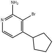 2-Amino-3-bromo-4-(cyclopentyl)pyridine 结构式