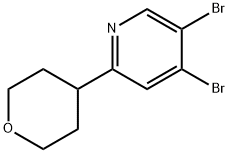 4,5-Dibromo-2-(4-tetrahydropyranyl)pyridine 结构式