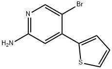 5-Bromo-2-amino-4-(2-thienyl)pyridine 结构式