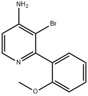 3-BROMO-2-(2-METHOXYPHENYL)PYRIDIN-4-AMINE 结构式