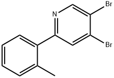 3,4-Dibromo-6-(2-tolyl)pyridine 结构式