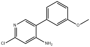 2-Chloro-4-amino-5-(3-methoxyphenyl)pyridine 结构式