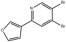 3,4-Dibromo-6-(3-furyl)pyridine 结构式