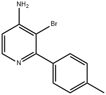 3-BROMO-2-(4-METHYLPHENYL)PYRIDIN-4-AMINE 结构式