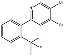 3,4-Dibromo-6-(2-trifluoromethylphenyl)pyridine 结构式