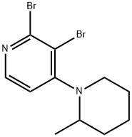 2,3-Dibromo-4-(2-methylpiperidin-1-yl)pyridine 结构式